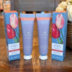 2 NEW BloomEffects TULIP 🌷 TINT Lip & Cheek BALM in CRISPA CORAL Bloom Effects!